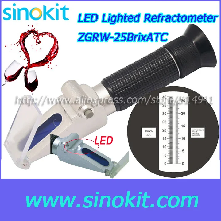 

Wholesales Lighted Cheaper Wine Brix Refractometer - ZGRW-25ATC