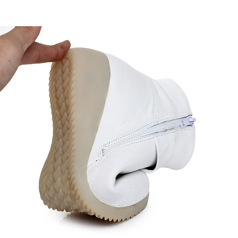 Бесплатная доставка модные удобные женские ботинки из натуральной кожи зимняя