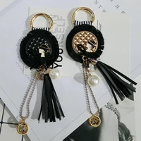 vintage chaveiro leather keychain tassel key chain gifts for women llaveros mujer car bag accessories key ring