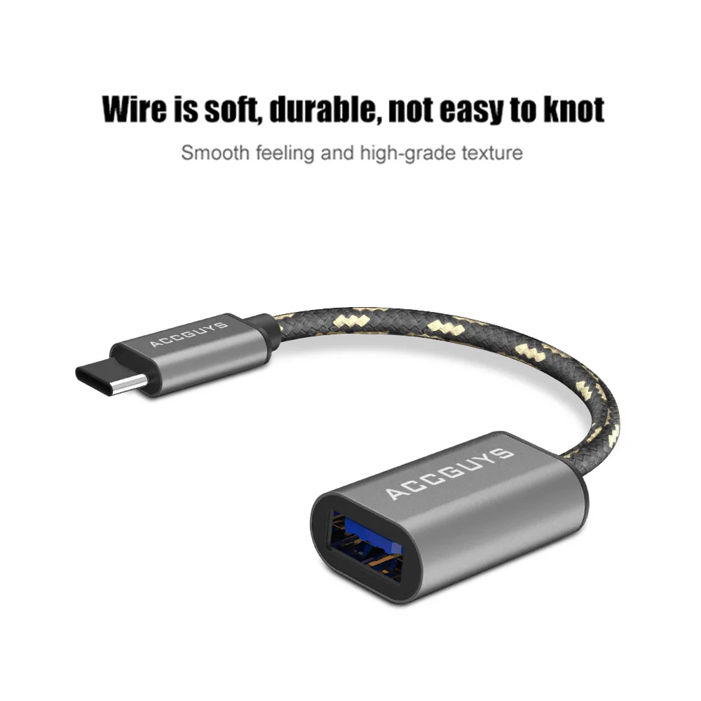 ACCGUYS USB Type C Male to 3.0 Female Adapter USB-C Type-C OTG Cable 5Gbps Data Sync Converter for Macbook Samsung S8 Mi | Мобильные