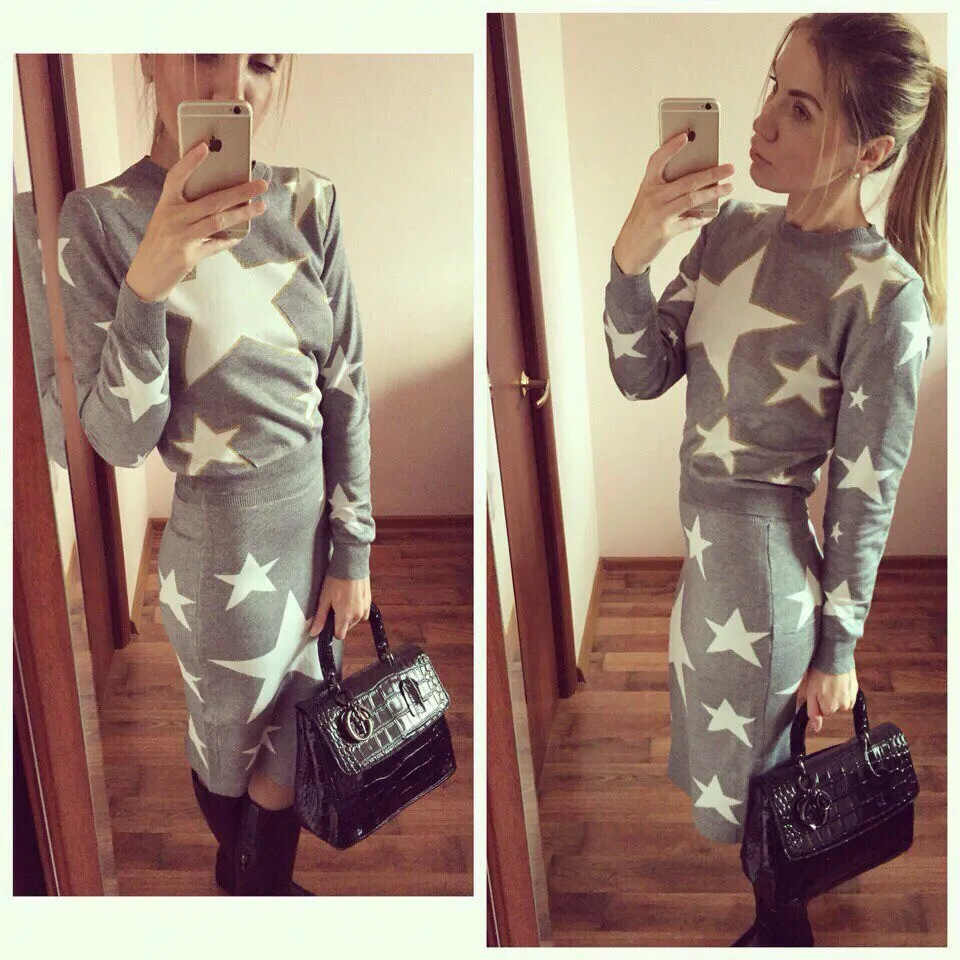 2 шт. комплект женщин по беременности и родам прибытия весна осень мода звезда с