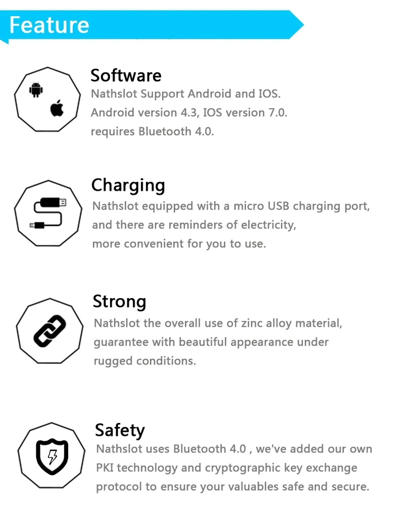 Новейший Умный Замок с Bluetooth управлением беспроводной контроль Nathlock пульт дистанционного управления замок умный замок совместим с IOS/Android APP