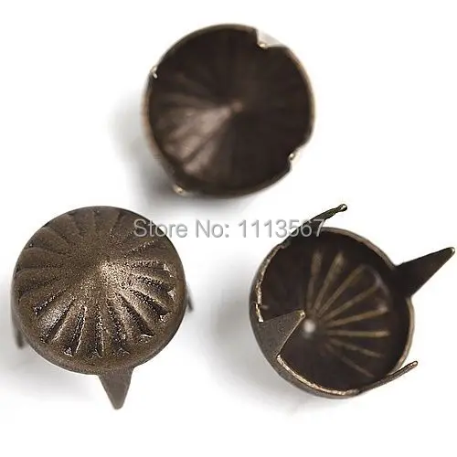 500 шт. античная бронза 4 зубец шпильки зонтик точечная гвоздь 7 8 мм ремесло одежда