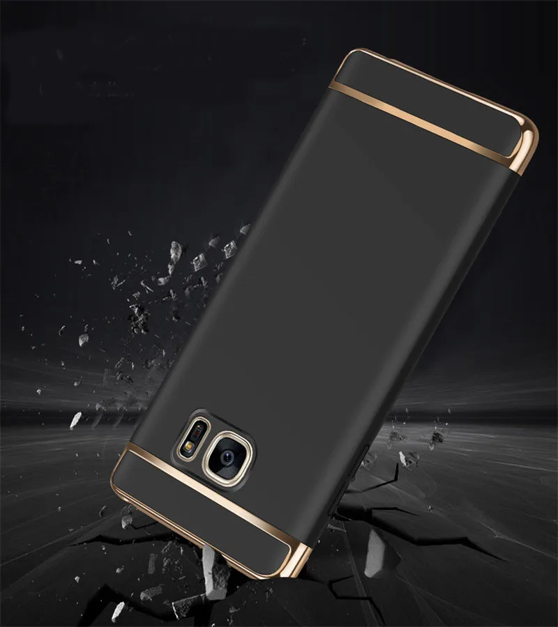 For Samsung Galaxy S7 Edge Case Luxury Hybrid 3 in 1 Plating Matte Scrub Plastic Hard Cover J series |