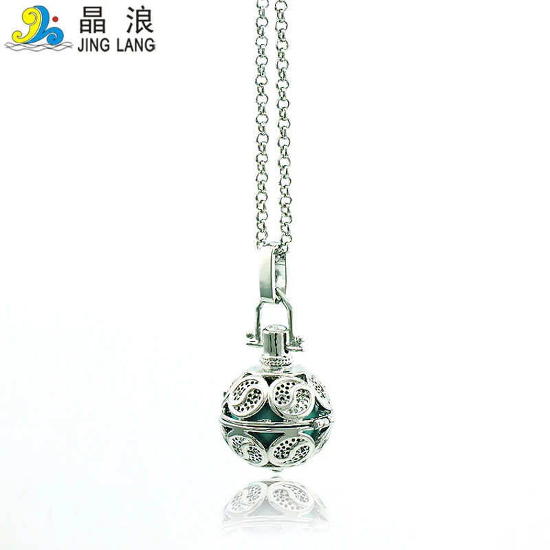 JINGLANG жемчужная клетка кулон ожерелье Ангел детский колокольчик Музыкальный шар
