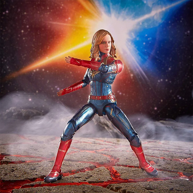Marvel Avengers Endgame Legends серии капитан Марвел голова может быть изменена ПВХ фигурка