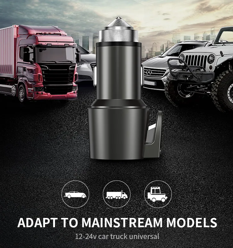 Tongyinhai QC3.0 Dual USB Автомобильное зарядное устройство 3 в 1 USB кабель Магнитный телефон зарядка для Iphone Android телефон Быстрая зарядка кабель Шнур