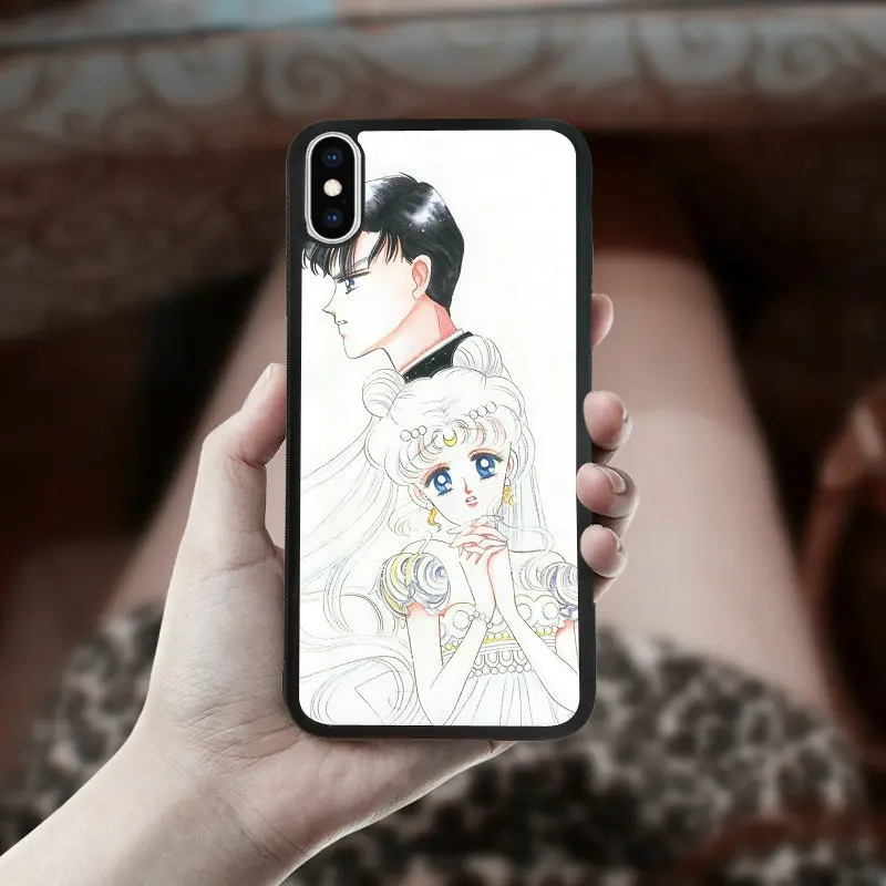 Mobile Phone Accessories for iphone X XS Case PC TPU Hard Plastic Back Cover Anti-knock Bag Hot Sailor Moon Anime |