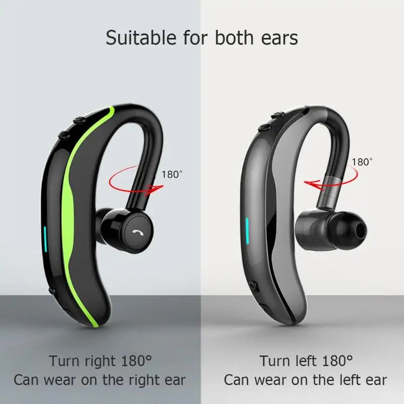 Lyenn Bluetooth Беспроводные наушники с одним ухом стерео спортивные свободные руки