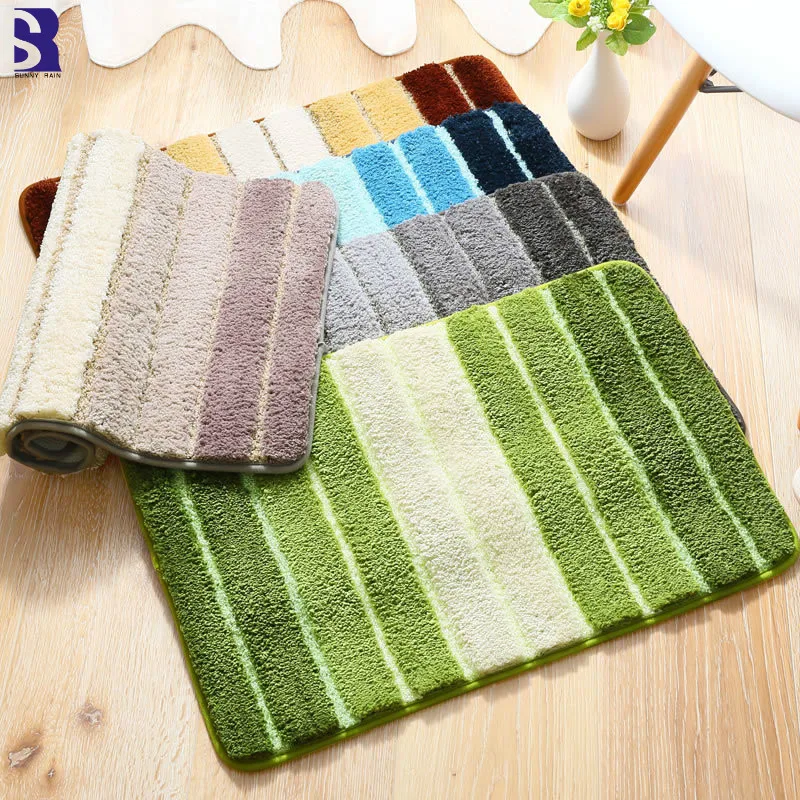 SunnyRain 1-Piece Bath Room Rug Fluffy Mats Slip Resistant Area Rugs Kitchen Washable | Дом и сад