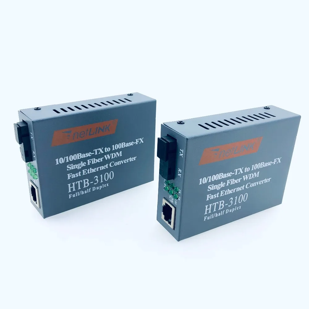 3 пары HTB-3100 волоконно-оптический медиаконвертер волоконный приемопередатчик одномодовое волокно 25 км SC 10/100 м одномодовое волокно