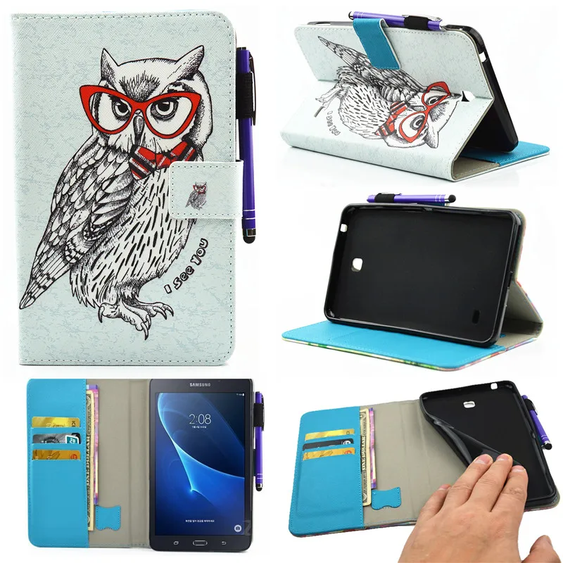 3D принтеры чехол для samsung Galaxy Tab 4 7 0 T230 T231 T235 SM Flip Стенд Кожа PU защитный Планшеты