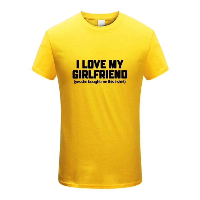 La maxpa I Love My Girlfriend Футболки Для мужчин Творческий Дизайн летние футболки