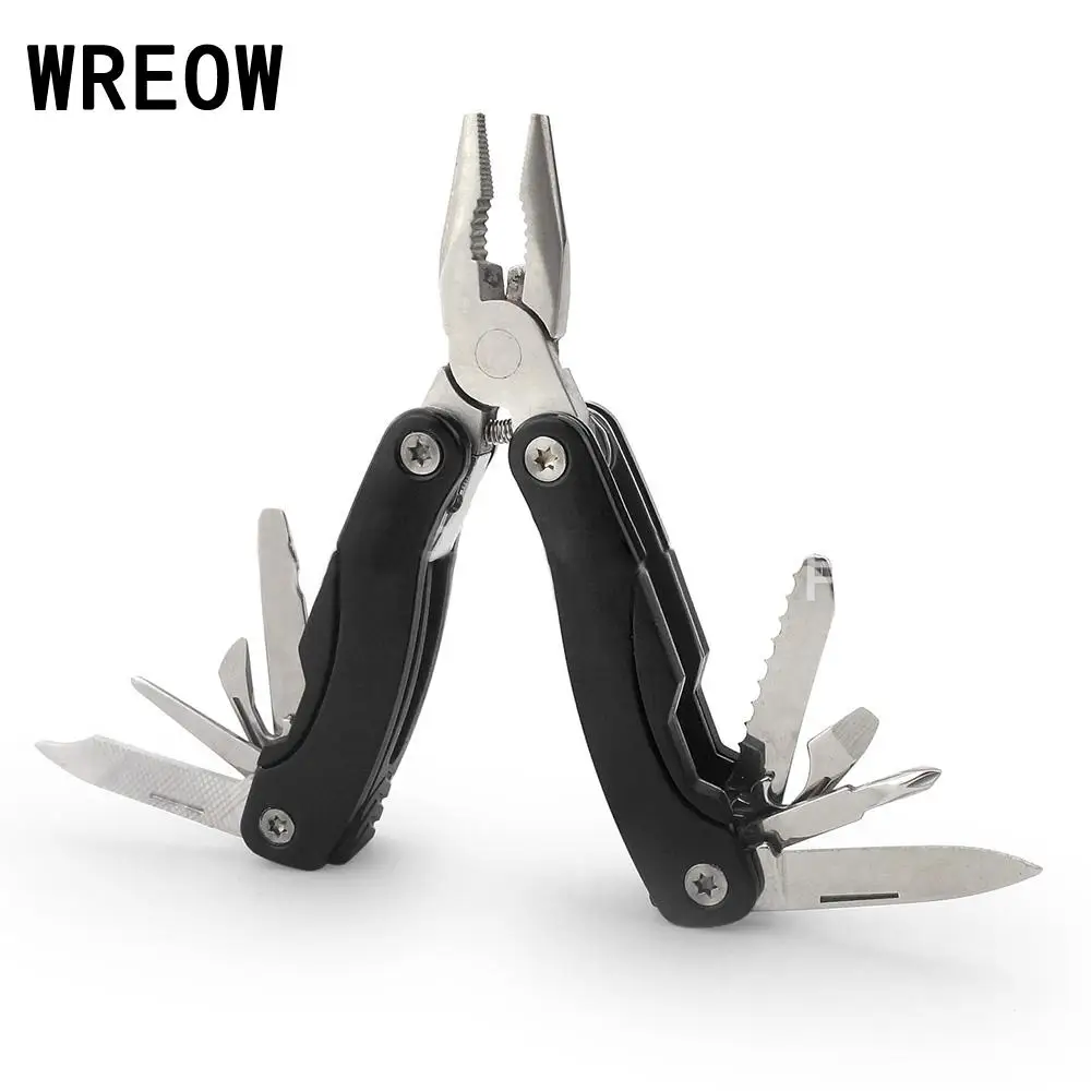 

Multifunctional Foldable Plier 9 in 1 Hand Tools Stainless Steel Survival Knife Outdoor Portable Screwdriver Bottle Pliers Key