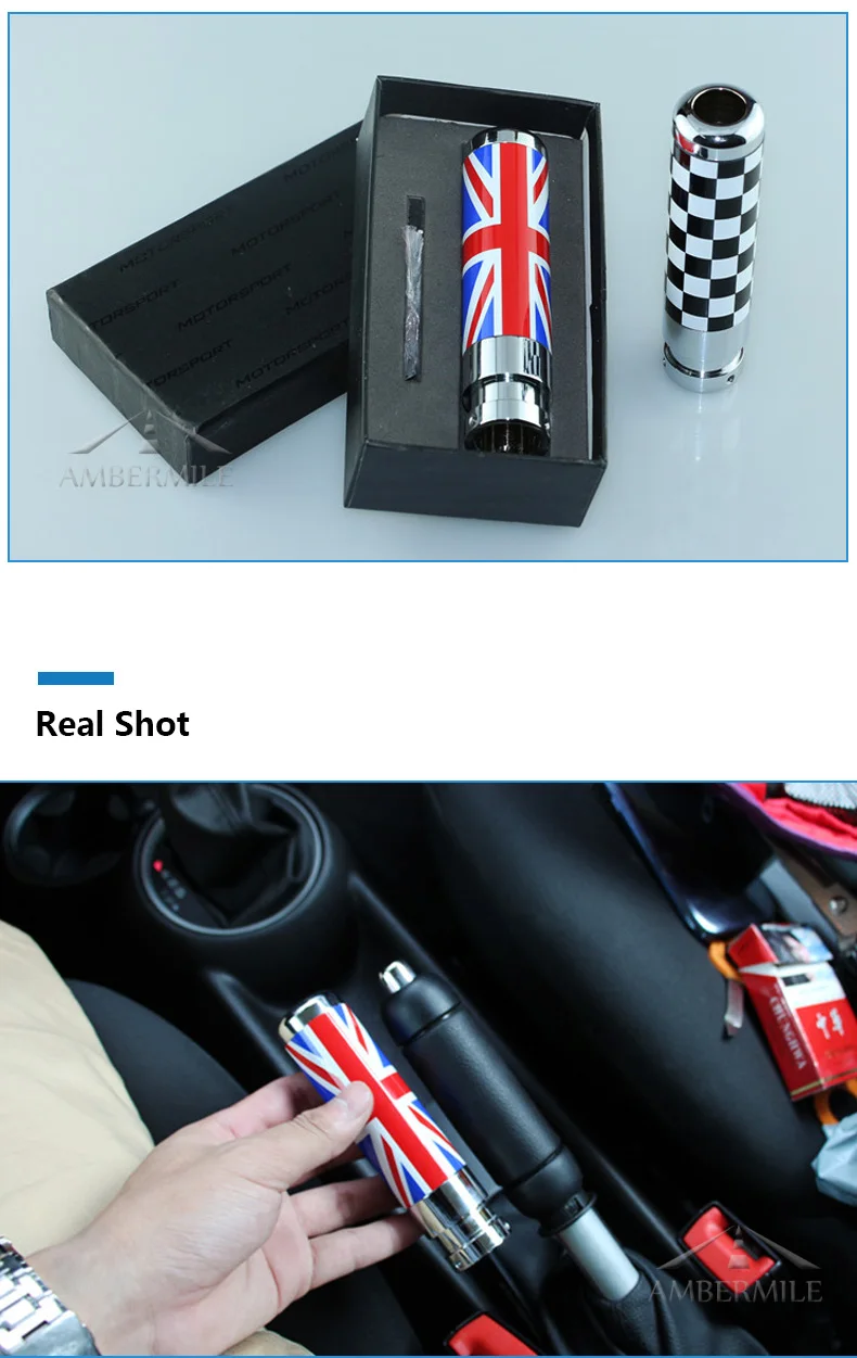 AMBERMILE титановый сплав углерода для Mini Cooper R55 Clubman R56 R57 R58 R59 аксессуары внутренняя отделка автомобиля рукоятка ручного тормоза крышка