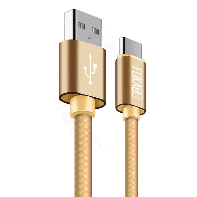 Gold 2.4A usb type-C кабель для huawei P30 Pro mate 20 Xiaomi Redmi Note 7 шнур для samsung Galaxy S10 S9 Plus A50 Быстрая зарядка USB - Цвет: Gold