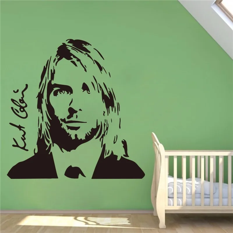 Новое поступление Kurt Cobain Наклейка на стену рок музыка виниловая наклейка комната