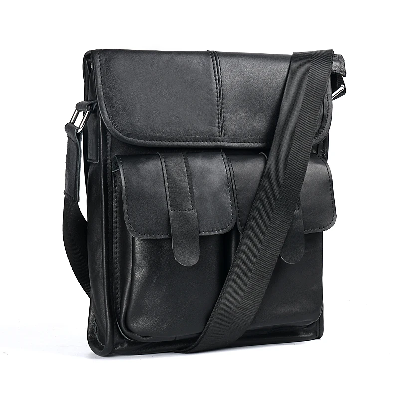 TIANHOO messenger bag men crossbody &amp shoulder cow leather business fashionable bags for work briefcase PAD/cell phone pocket |