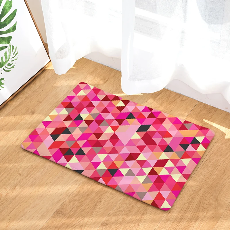 Фланелевые геометрические коврики для дверей домашние ванной Длинные Коврики