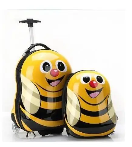 2 pcs each set Чемодан на колесиках для детей, чемодан для переноски, чемоданы с героями мультфильмов, сумка на колесиках для детей, рюкзак для путешествий - Цвет: 2 pcs each set