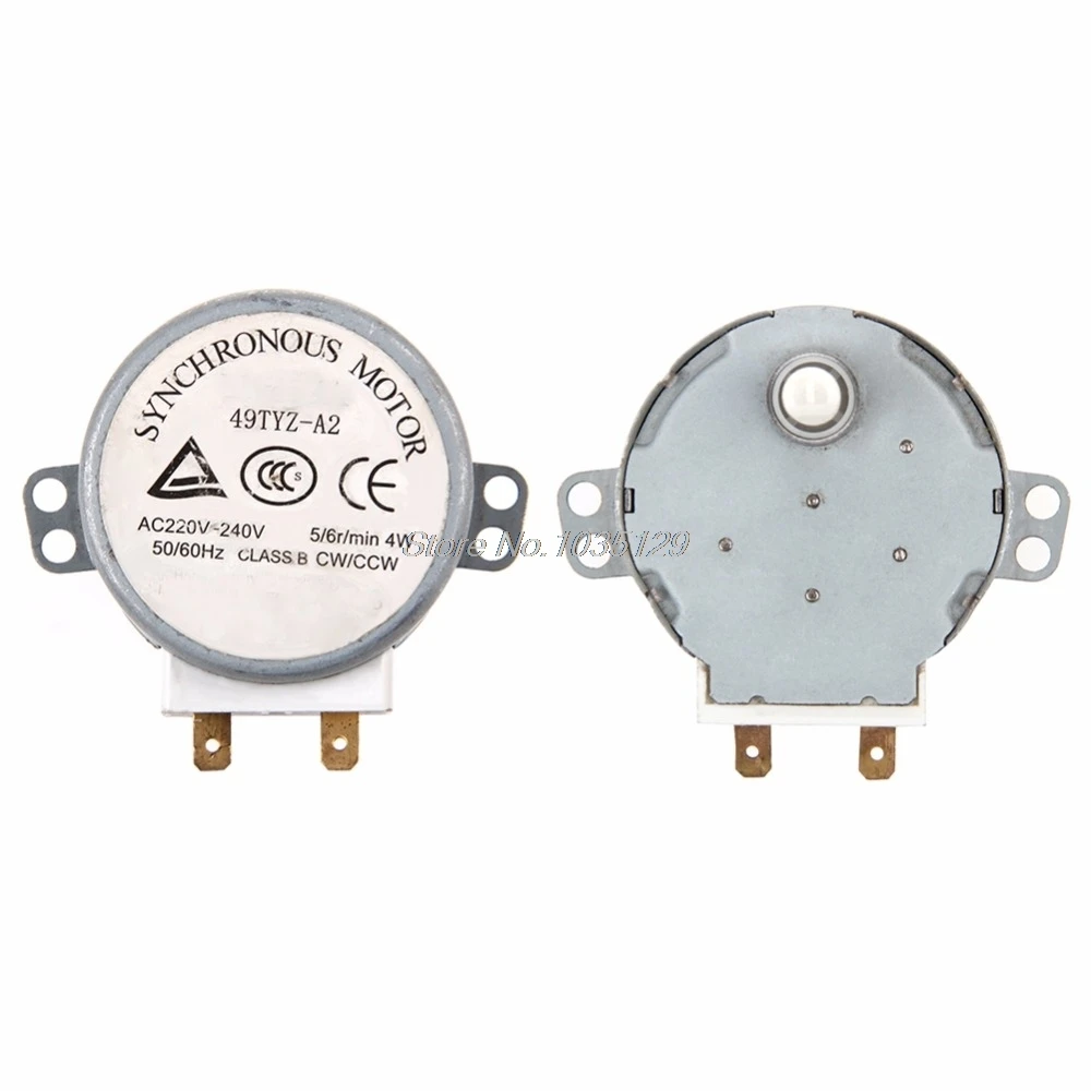 1 шт. х микроволновый двигатель CW/CCW 4 Вт 5/6 об/мин AC 220 240 В поворотный стол