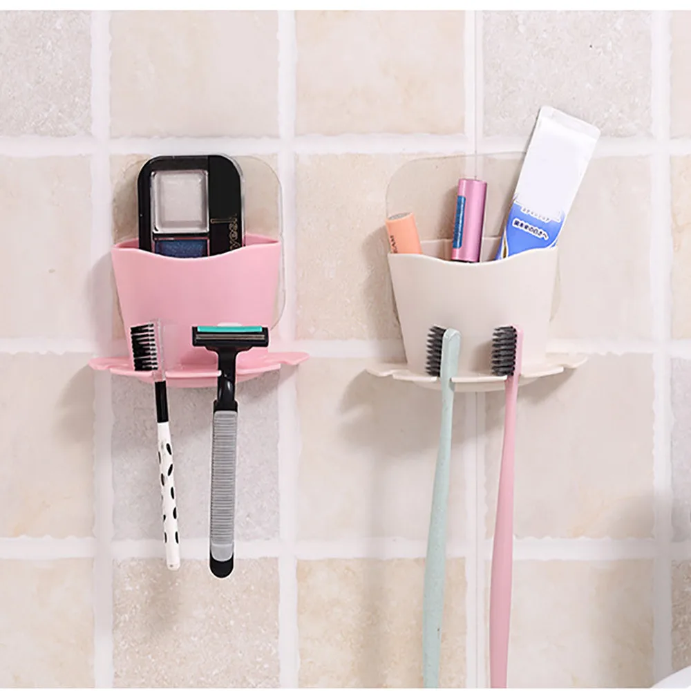 Зубная щетка зубная паста подвесной шкаф для хранения Настенный присоска бритва