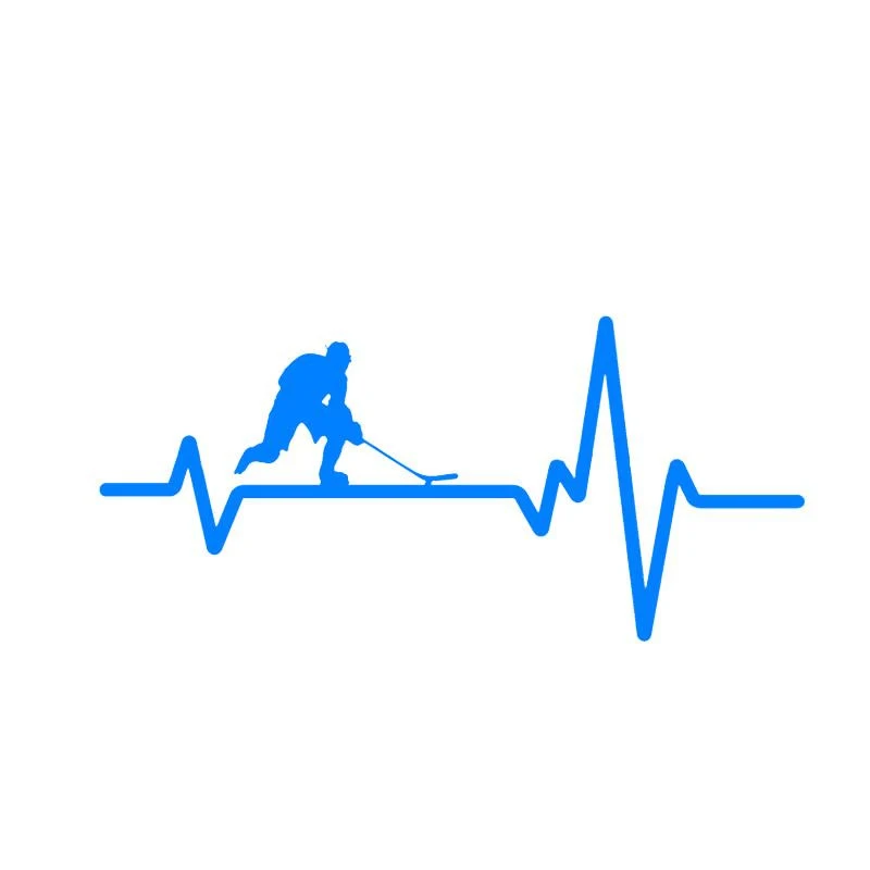 Автомобильный Стайлинг интересные Heart Beat линия Хоккей виниловые наклейки на