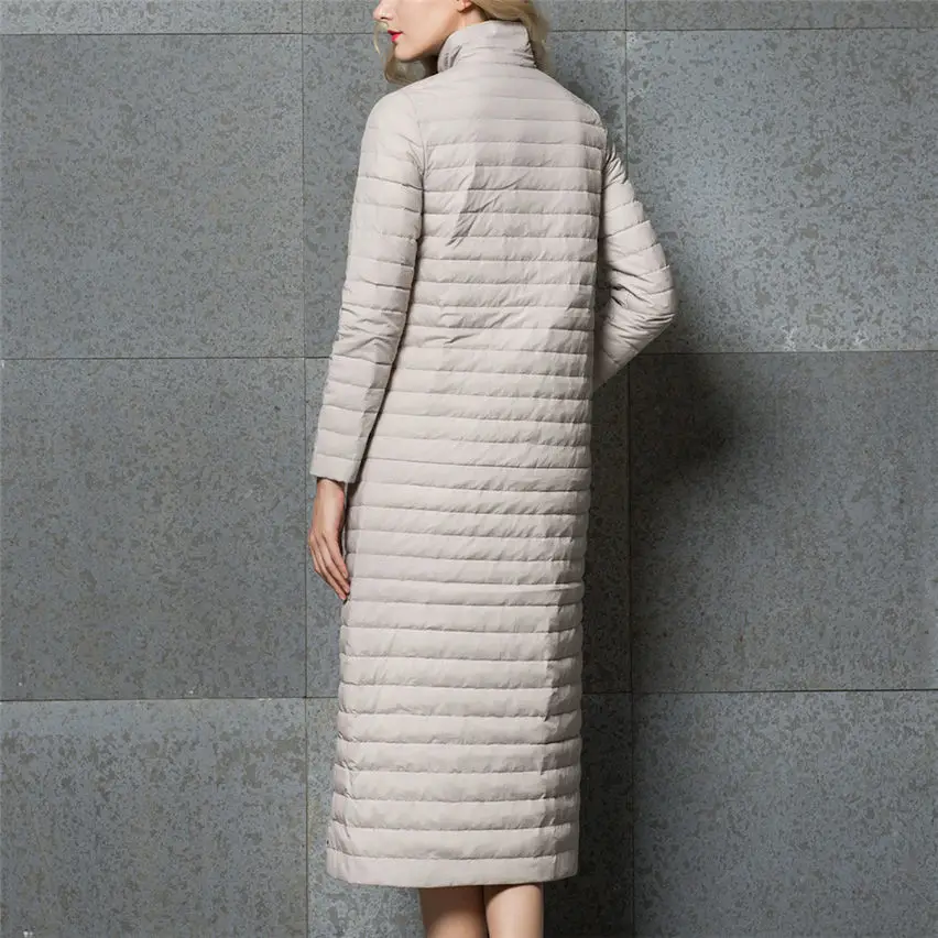 Пуховики женские зимние 2019 верхняя одежда пальто длинные светильник