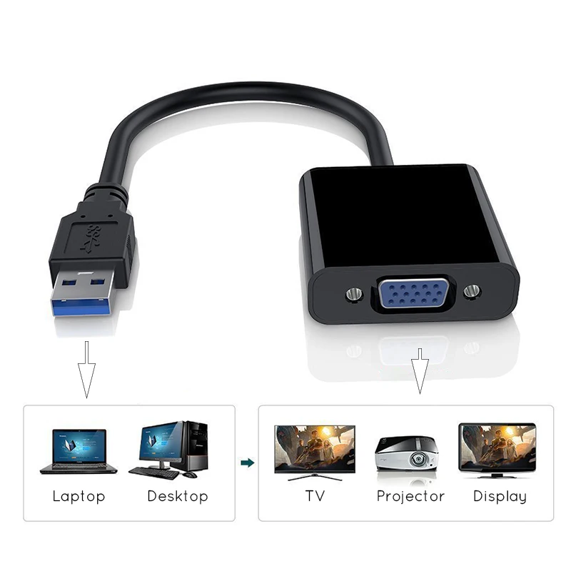 Адаптер с USB 3 0 на VGA для мультидисплея внешний драйвер 1080P видеографическая карта