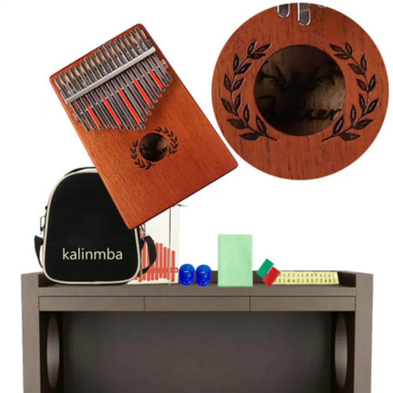 Type 6 17 клавиш Kalimba красное дерево большого пальца фортепиано Mbira твердой древесины большого пальца пианино палец мини клавиатура инструмент Calimba Африканское натуральное пианино - Цвет: Type 6