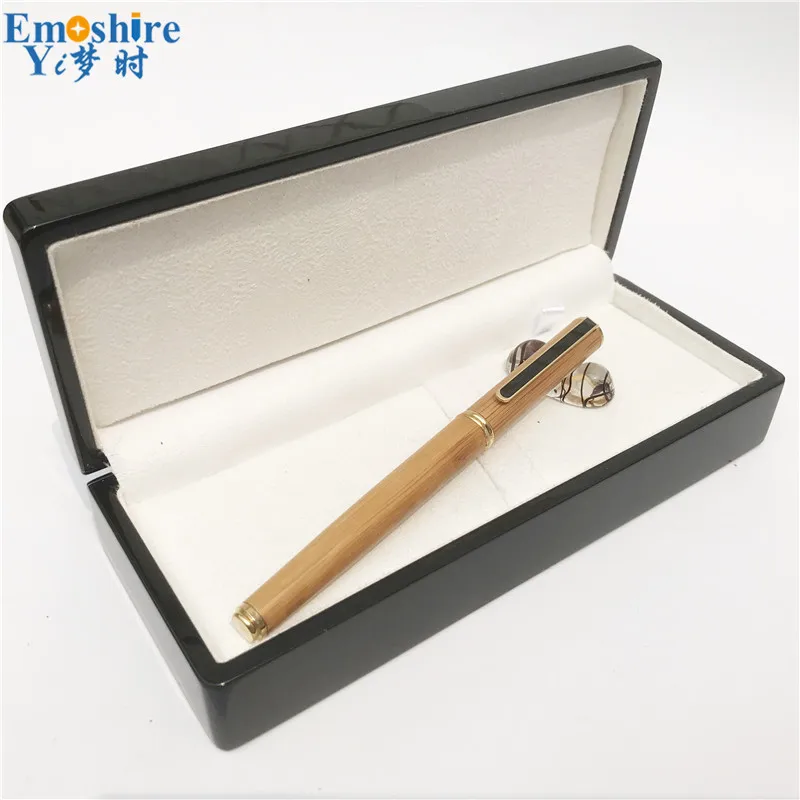 Wooden Roller Ball Pen Bamboo Ballpoint Gel with Box for Christmas Gift Pencil High Quality Stationery P619 | Канцтовары для офиса