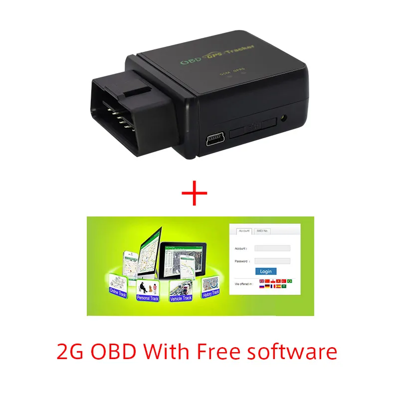 2G-Free Soft Универсальный OBD2 4G 3g трекер gps автомобильный для всех автомобилей OBD Google карта слежения удаленно голосовой монитор гео забор вибрационное оповещение - Цвет: 2G-Free Soft