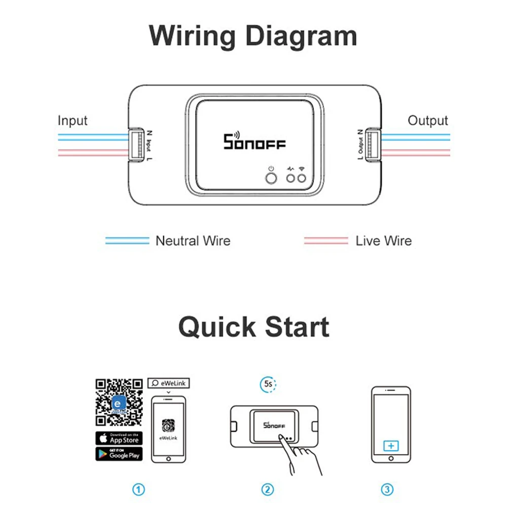 Умный выключатель SONOFF BASIC R3 с поддержкой Wi Fi и таймера|Модули для умного дома| |