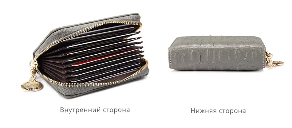 Realer держателей кредитных карт натуральная кожа портмоне женский визитная карточка ID держатель маленькие женщины кошелек дамы монета денежные мешки
