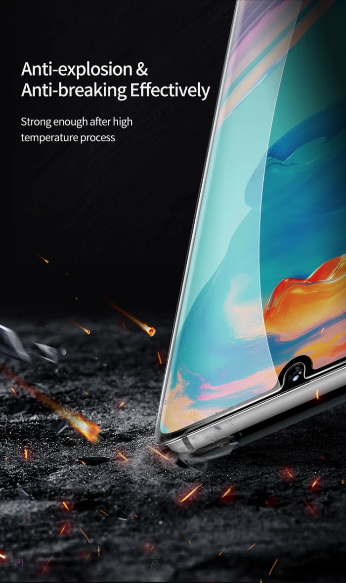Benks X PRO+ Защитная пленка из закаленного стекла 9H HD защита экрана изогнутая поверхность 0,3 мм для huawei P30 PRO
