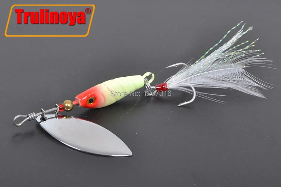 New 2014 Trulinoya Spinner Bait 10g 3pcs/Lot Spirit Lure Fishing Hard Blades Treble VMC Hooks Free Shipping | Спорт и развлечения