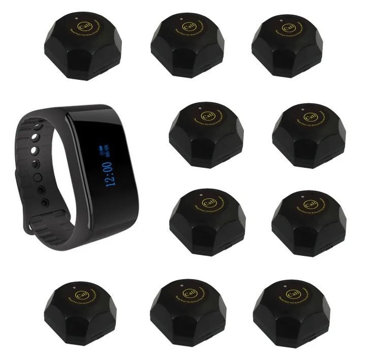 Бесплатная доставка! Система связи с часами беспроводной приемник для вызова 10