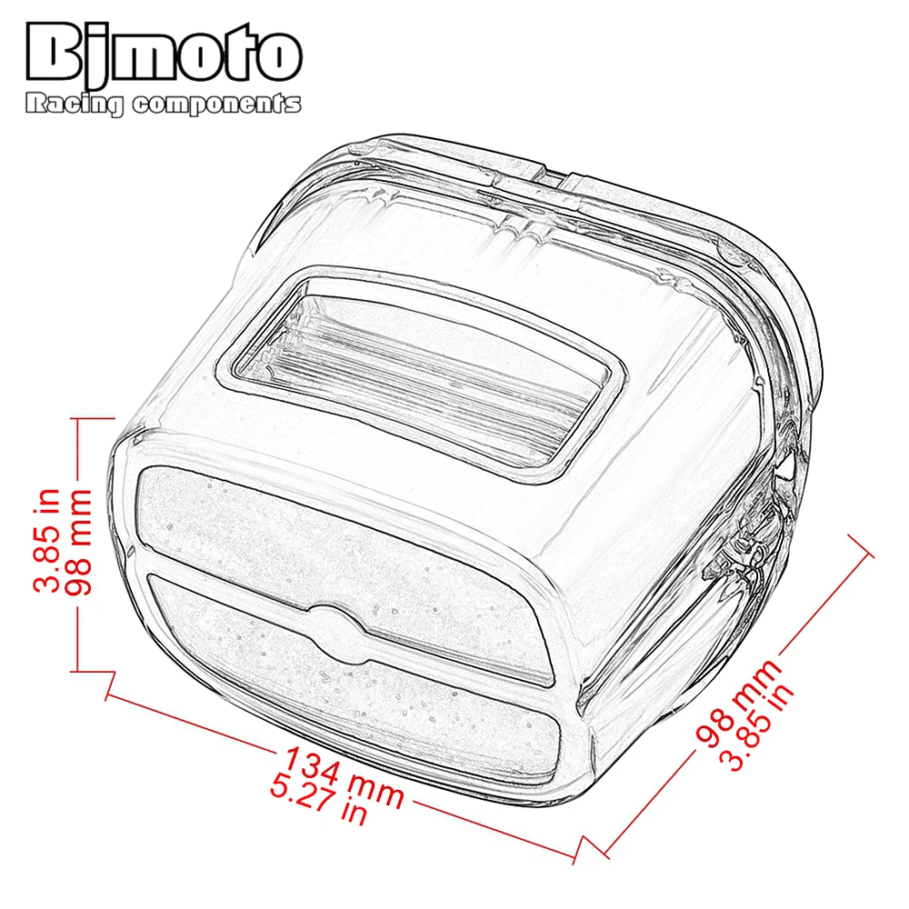 

Motorcycle LED Tail Brake Light Bar Shield Taillight White License Plate For XL883 XL1200C Dyna Touring FLST FXST
