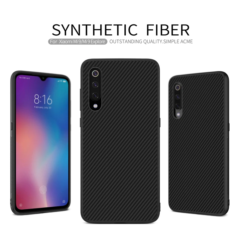 Nillkin case for Xiaomi Mi 9 and Explorer synthetic fiber cell phone shell luxury hard back cover |