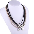 2019 новые модные ювелирные изделия 18 мм блестящие кнопки ожерелье оптовая продажа винтажное магнитное ожерелье с подвеской женские ювелирные изделия