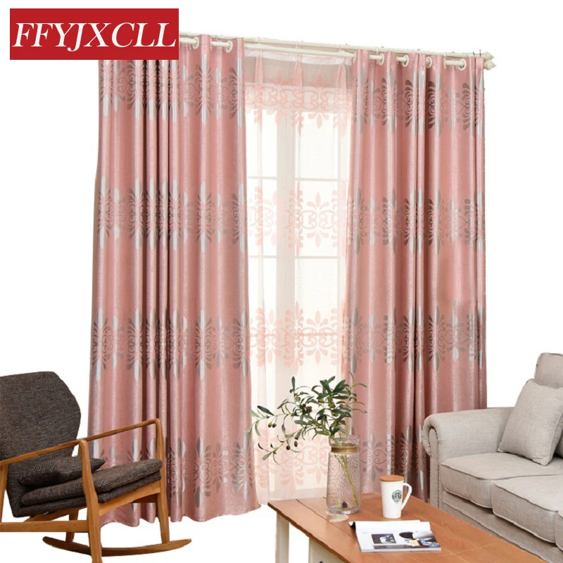 Simple Europe Jacquard Blackout Curtains for Living Room Bedroom Window Fabric Curtain Tulle kitchen Sheer Drapes Short | Дом и сад