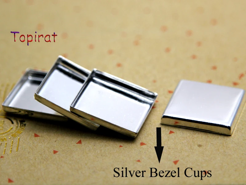 Пустая основа для квадратных кабошонов камеи 50 шт./лот оправы рукоделия