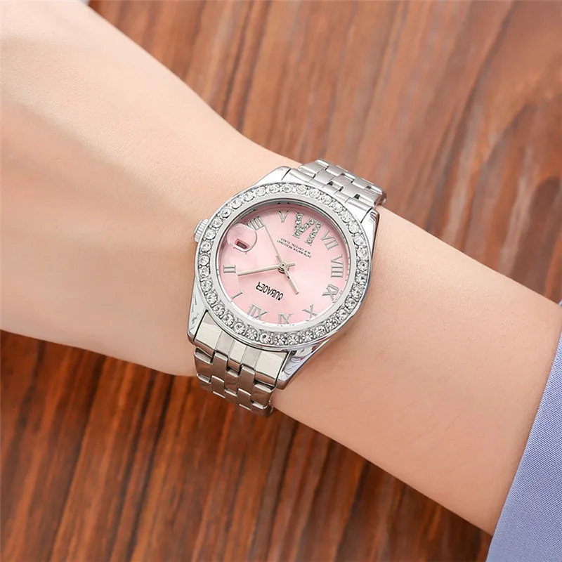 2017 модные простые женские часы Топ люксовый бренд кварцевые Женское платье oubaoer