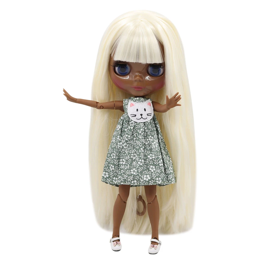 Кукла Blyth BL1360510 от ICY DBS супер темная кожа шарнирное тело черное глянцевое лицо
