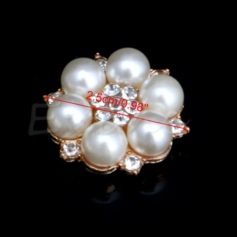 Новинка 5 шт. жемчужные пуговицы из горного хрусталя цветок Круглый кластер