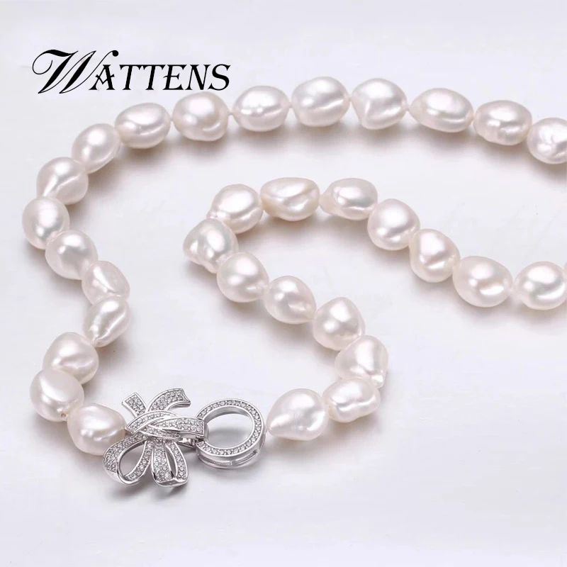 WATTENS New Natural Pearl Necklace/Bracelet Sets Jewelry for Women Accessories party Wedding Christmas Gift | Украшения и
