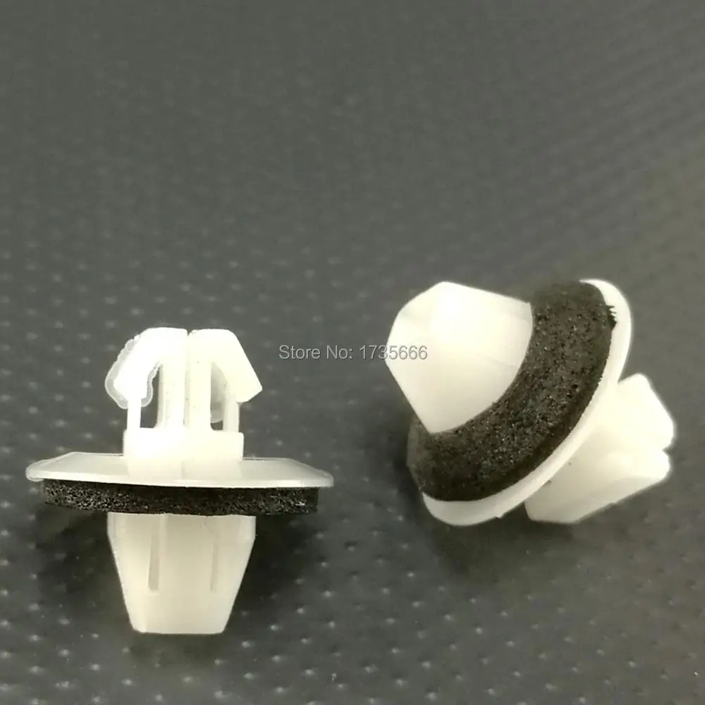100 шт. белые молдинговые зажимы с герметиком для Suzuki SX4 Grand Vitara TOYOTA YARIS|moulding clips|panel