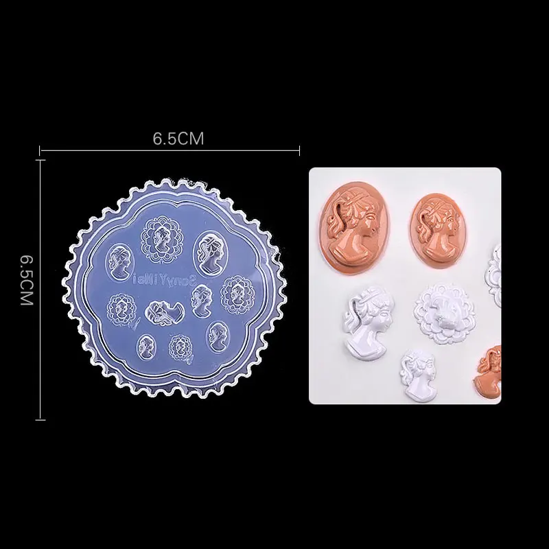 Mold F 1 шт., силиконовая форма в виде цветка маргаритки, 3d листья, сердце, ракушка, портретная смола, форма для дизайна ногтей, для DIY, УФ-Гель-лак, дизайн, инструменты для маникюра - Цвет: Mold F