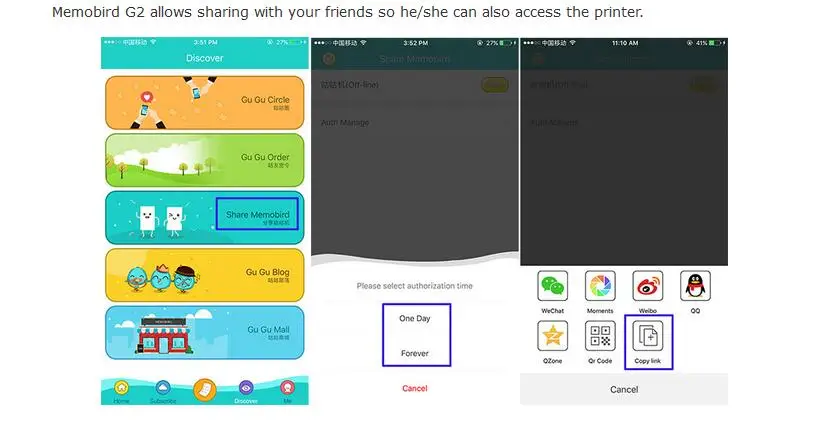 MEMOBIRD G2 портативный принтер wifi принтер штрих-кодов мини термопринтеры телефон беспроводной фотопринтер+ 4 рулона бумаги