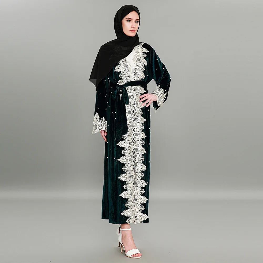 Мусульманское платье Abaya в Дубае мусульманская Абая для женщин ислам одежда с